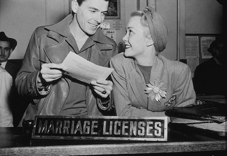 Ronald Reagan and first wife Jane Wyman