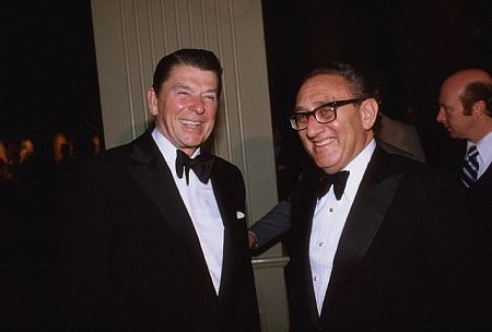 Ronald Reagan with Henry Kissinger