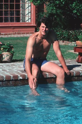Christopher Reeve at home in Beverly Hills, CA