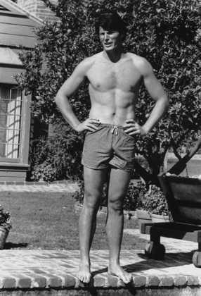 Christopher Reeve at home in Beverly Hills,CA