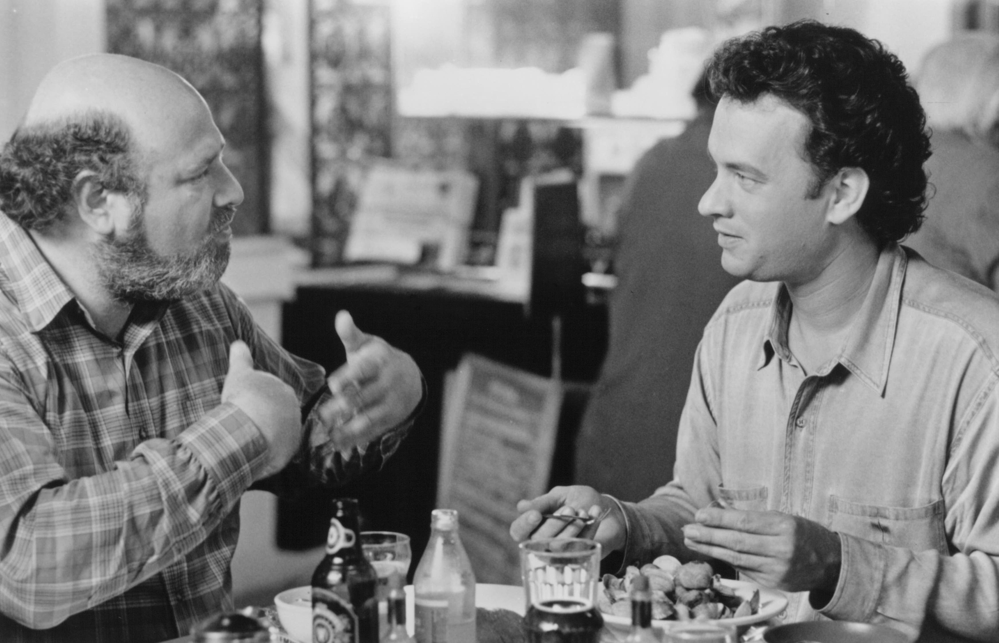 Still of Tom Hanks and Rob Reiner in Sleepless in Seattle (1993)