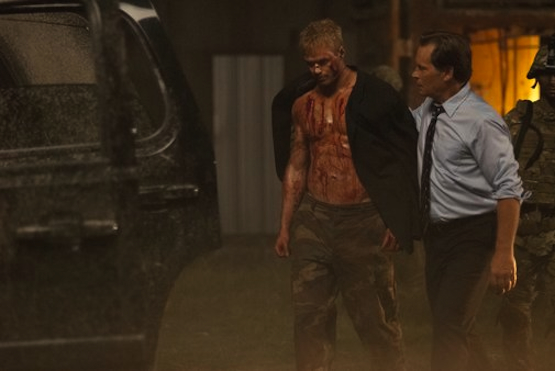 Still of James Remar and Kellan Lutz in Arena (2011)