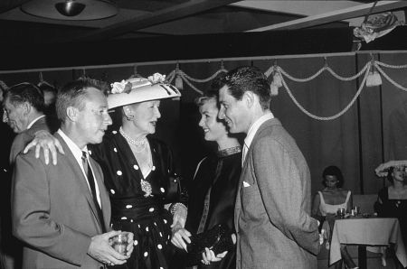 Ciro's Nightclub George Gobel, Hedda Hopper, Debbie Reynolds, Eddie Fisher c. 1955