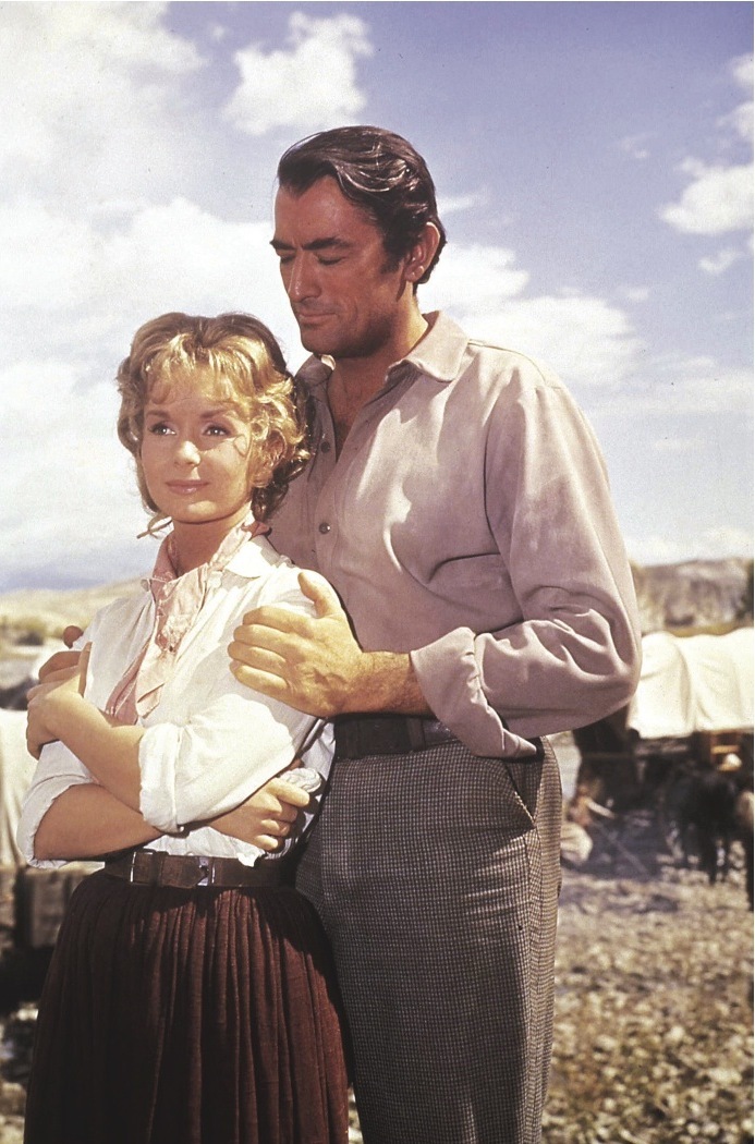 Still of Gregory Peck and Debbie Reynolds in How the West Was Won (1962)