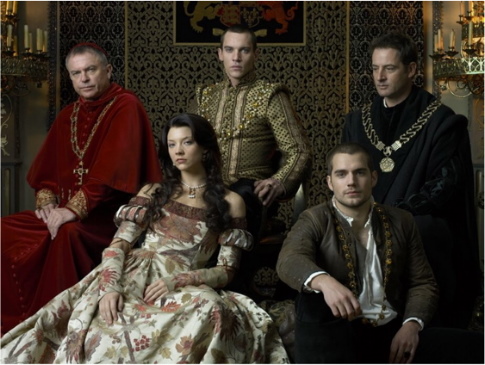 Sam Neill, Jeremy Northam, Jonathan Rhys Meyers and Natalie Dormer in The Tudors (2007)