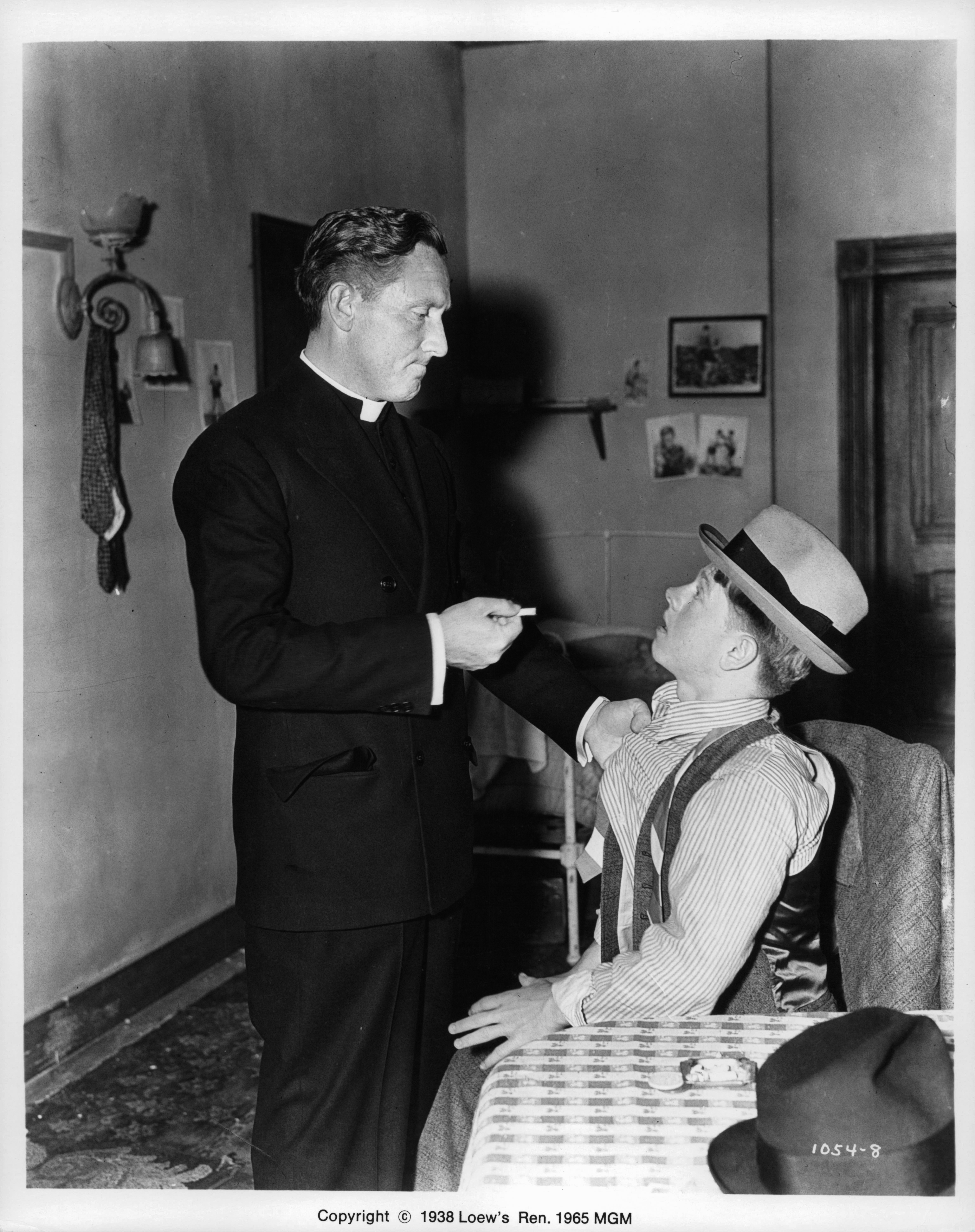 Still of Spencer Tracy and Mickey Rooney in Boys Town (1938)