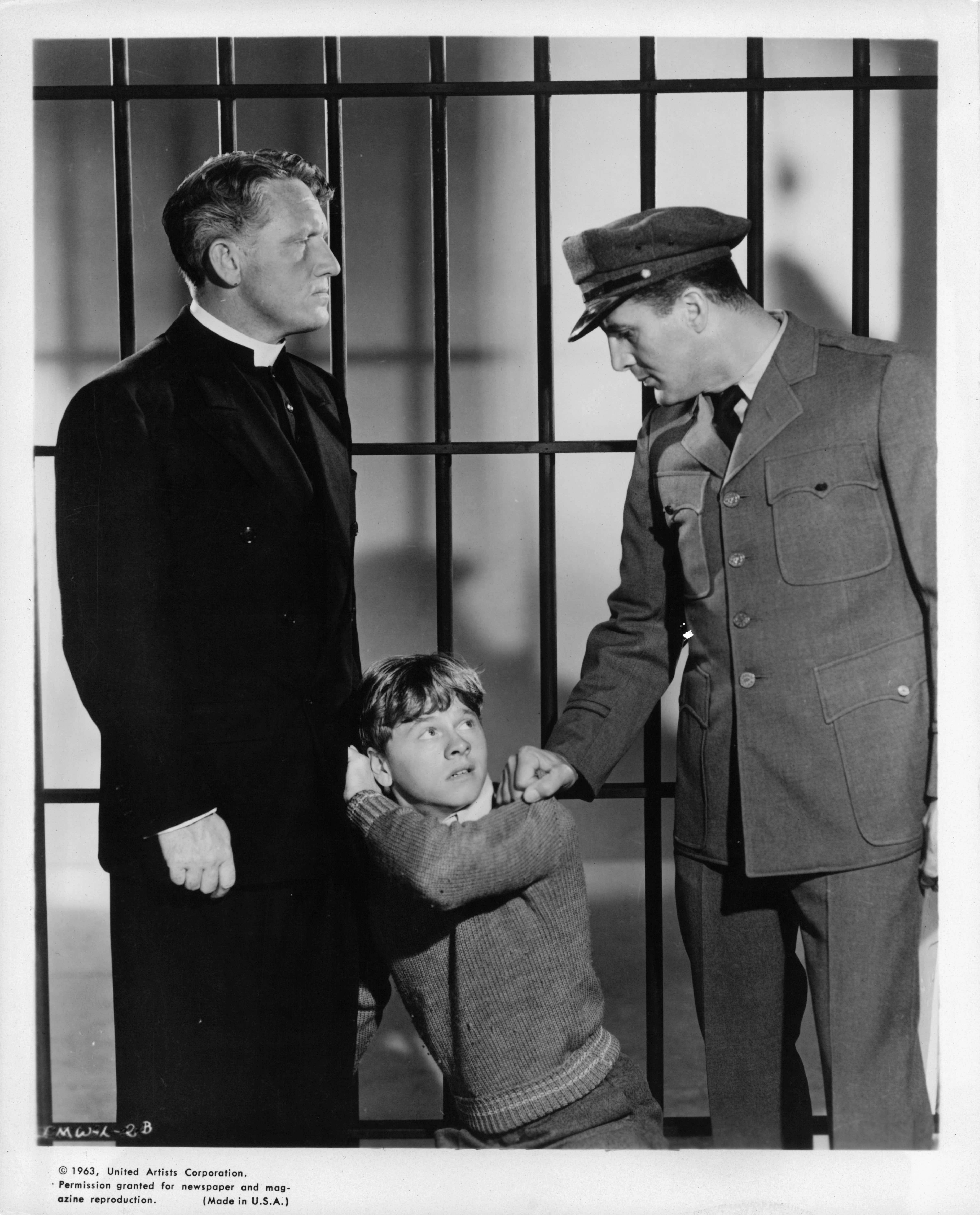 Still of Spencer Tracy and Mickey Rooney in Boys Town (1938)
