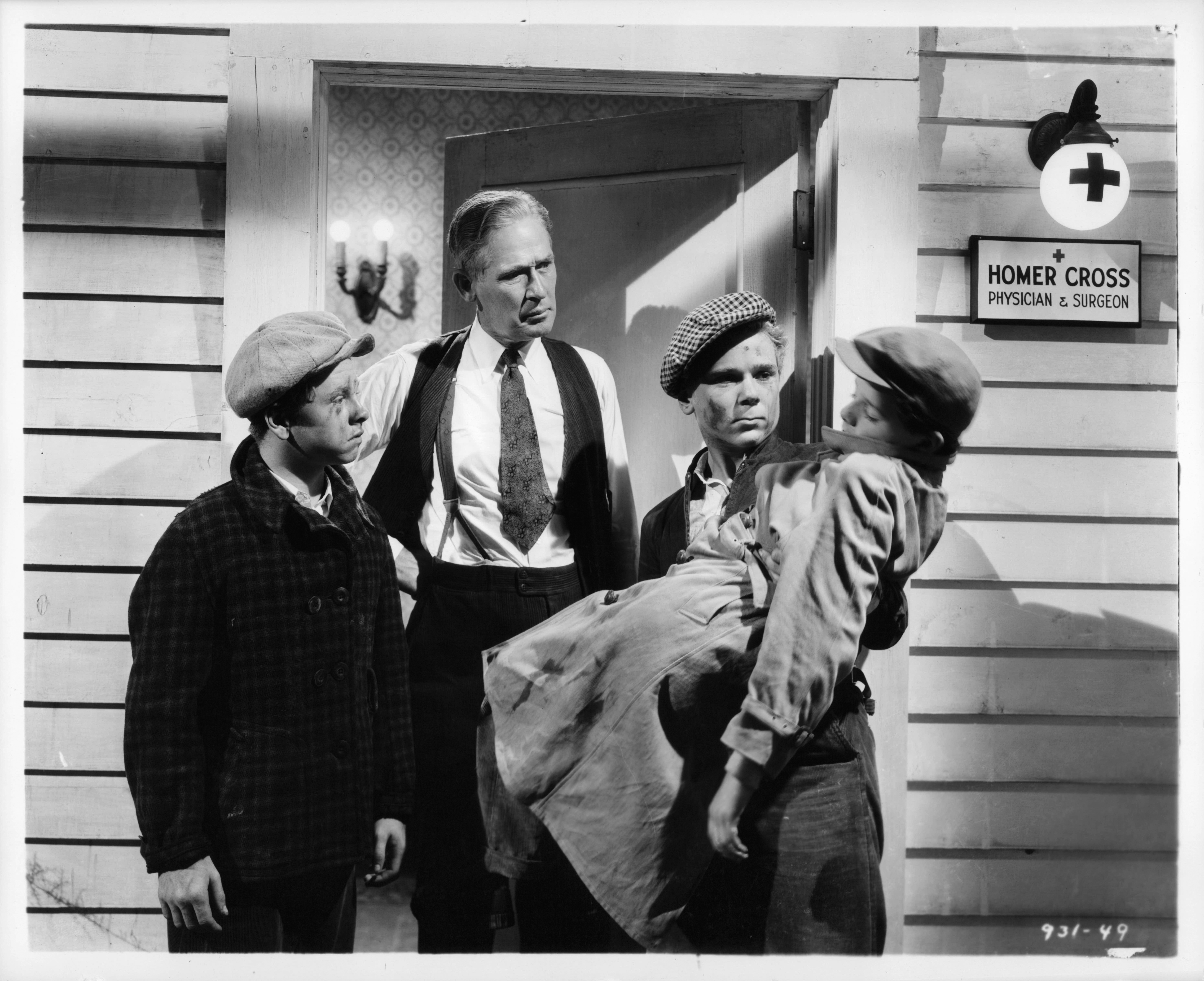 Still of Mickey Rooney and Gladden James in Boys Town (1938)