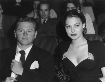 Mickey Rooney with wife Ava Gardner C. 1942 Photo by Bill Dudas