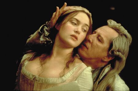 Still of Kate Winslet and Geoffrey Rush in Quills (2000)