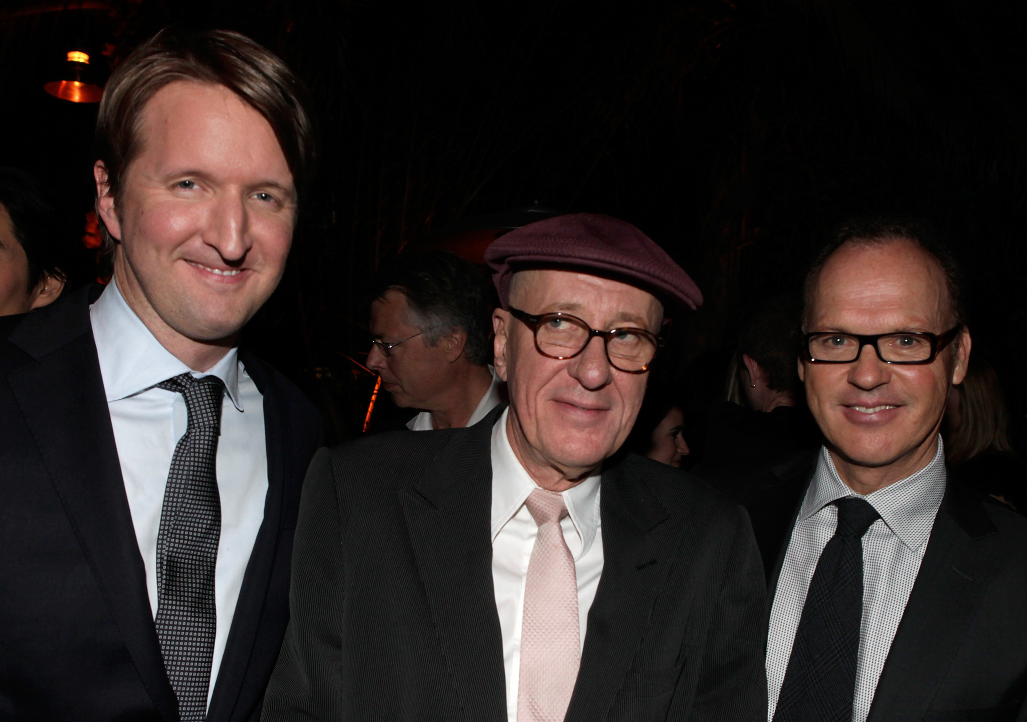 Michael Keaton, Geoffrey Rush and Tom Hooper