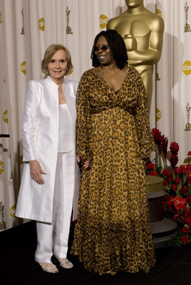 Academy Award®-presenters (left to right) Eva Marie Saint, and Whoopi Goldberg backstage at the 81st Academy Awards® are presented live on the ABC Television network from The Kodak Theatre in Hollywood, CA, Sunday, February 22, 2009.