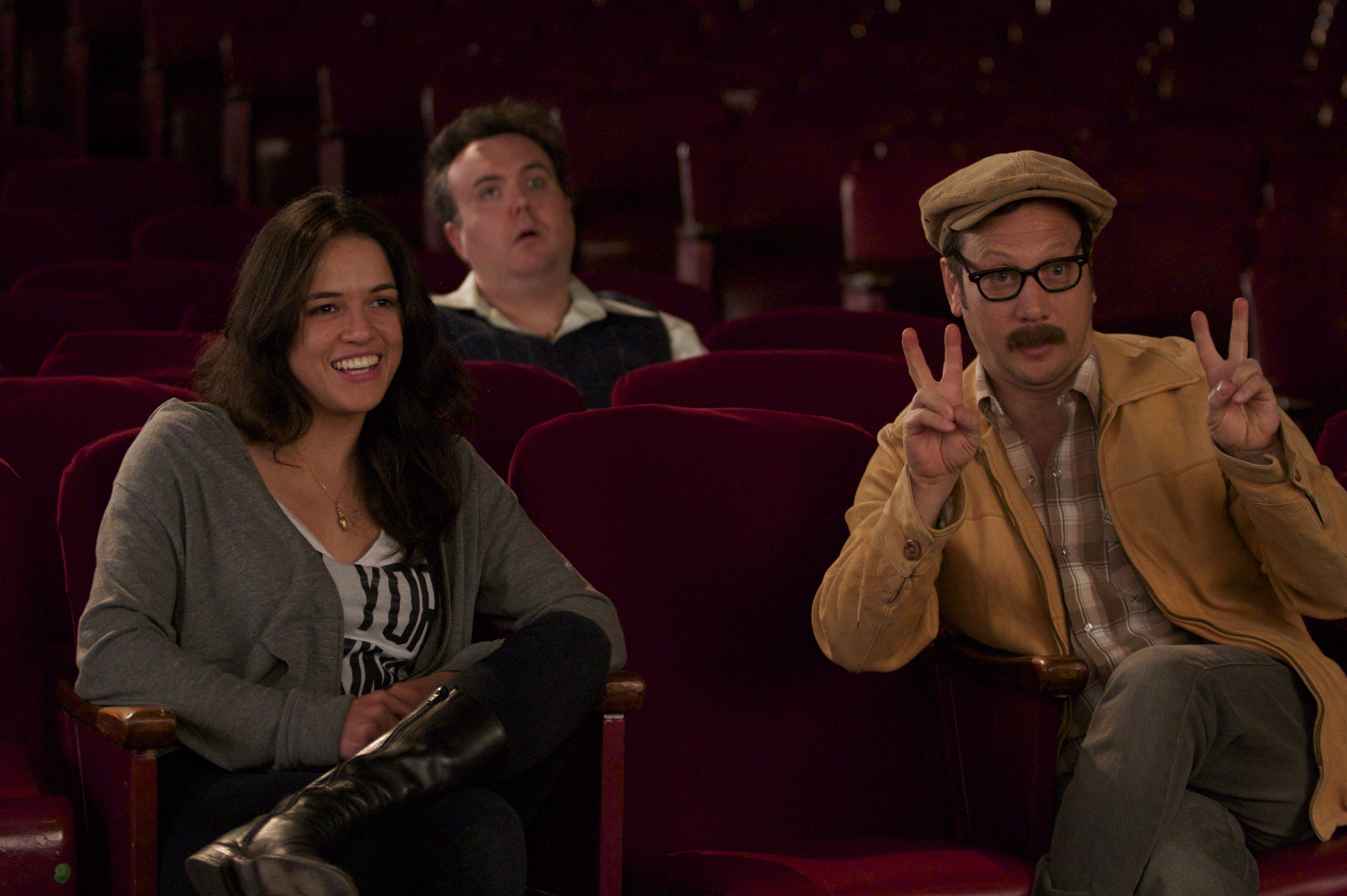Still of Rob Schneider and Michelle Rodriguez in InAPPropriate Comedy (2013)