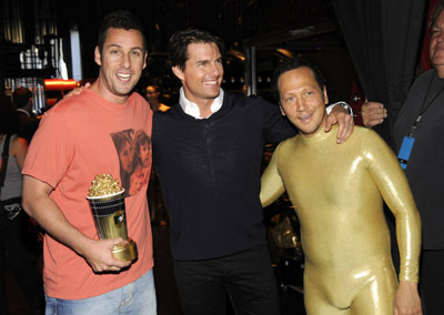 Tom Cruise, Adam Sandler and Rob Schneider at event of 2008 MTV Movie Awards (2008)