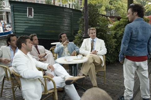Still of Rob Schneider, Carlos Ponce, Alex Dimitriades and Douglas Sills in Deuce Bigalow: European Gigolo (2005)