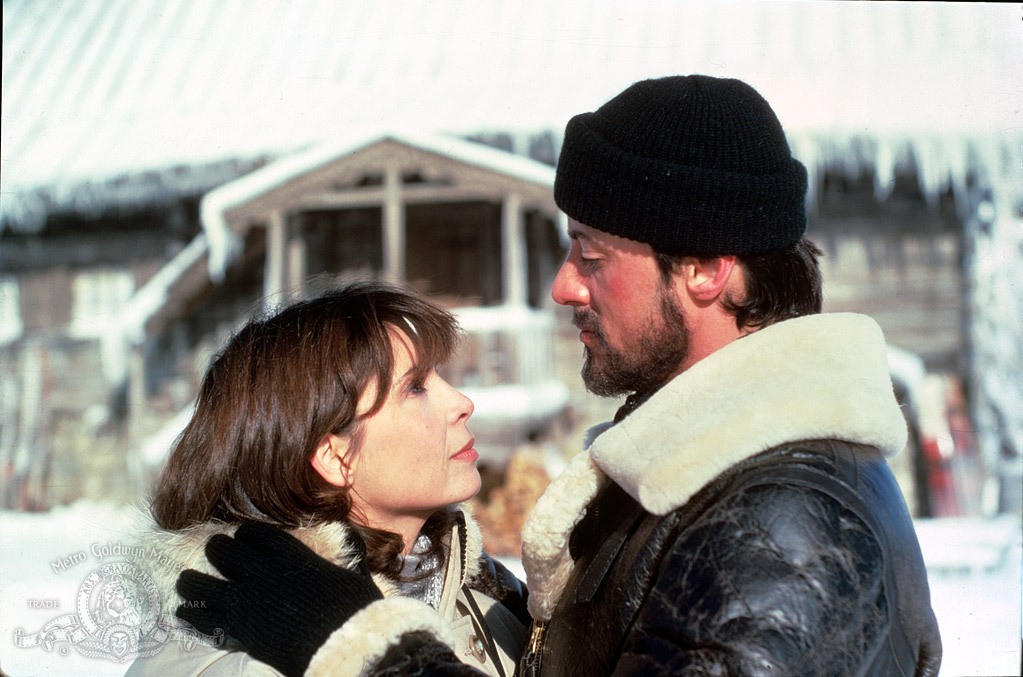 Still of Sylvester Stallone and Talia Shire in Rocky IV (1985)