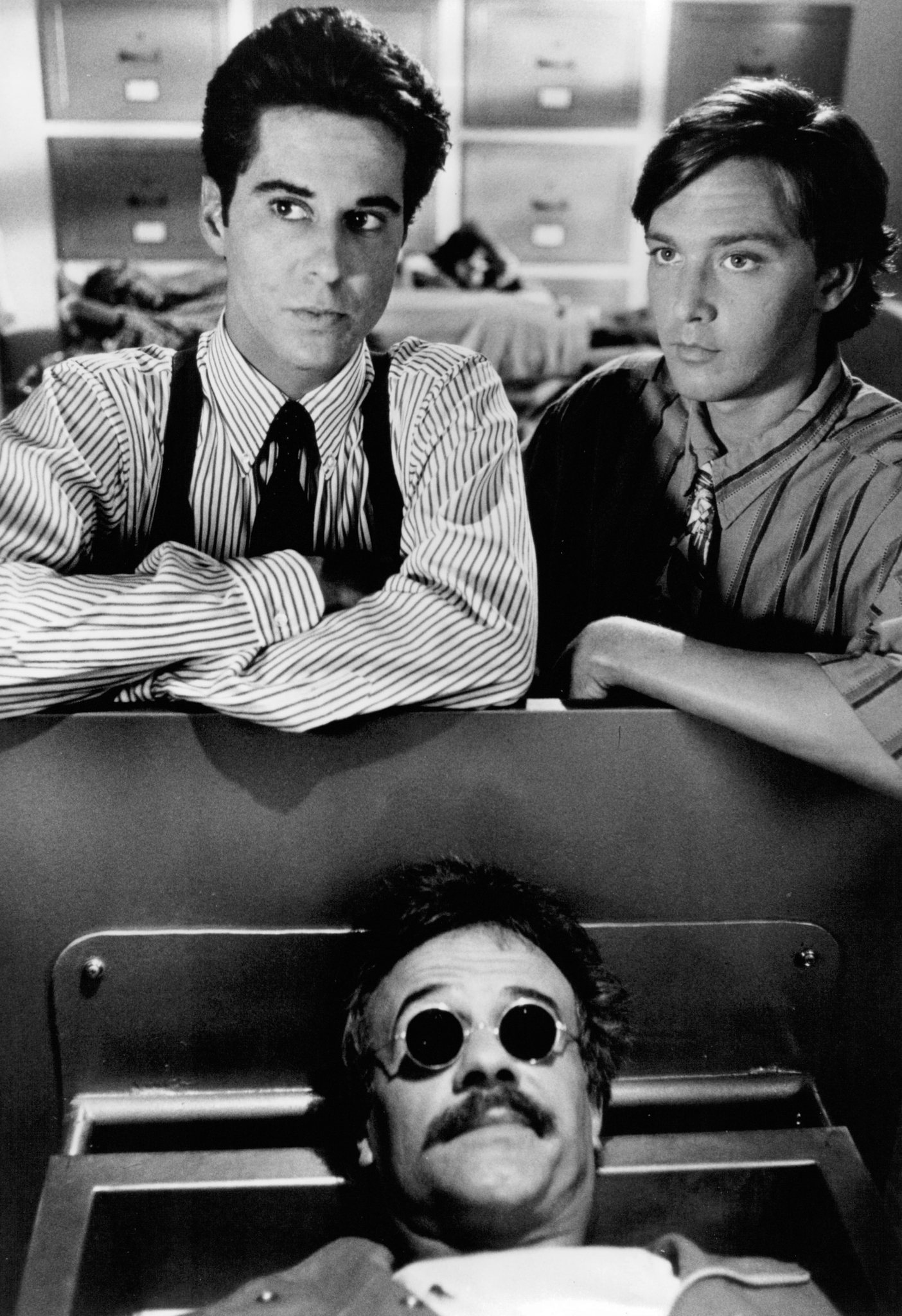 Still of Andrew McCarthy, Jonathan Silverman and Terry Kiser in Weekend at Bernie's II (1993)