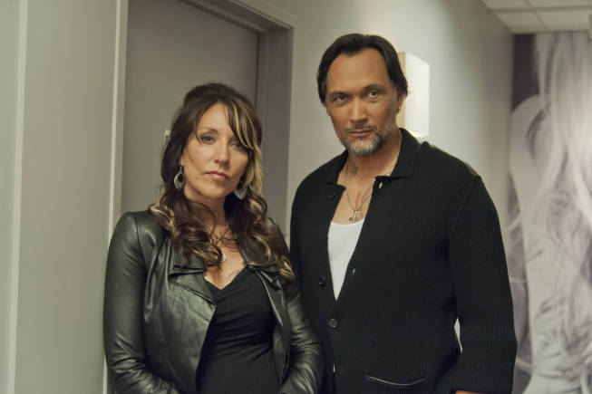 Still of Jimmy Smits and Katey Sagal in Sons of Anarchy (2008)