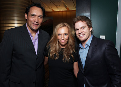 Toni Collette, Jimmy Smits and Michael C. Hall at event of The 61st Primetime Emmy Awards (2009)