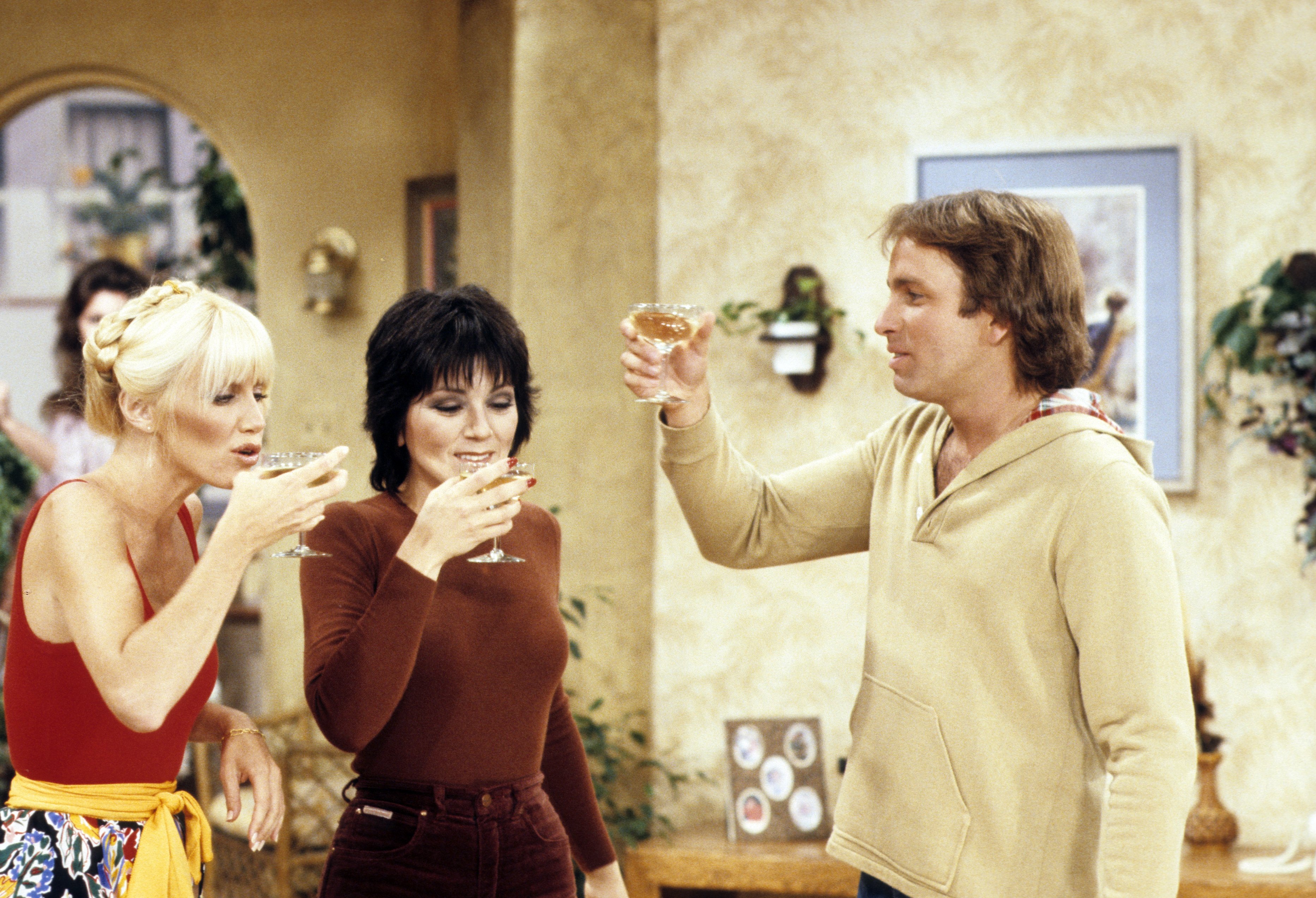 Still of John Ritter, Suzanne Somers and Joyce DeWitt in Three's Company (1977)