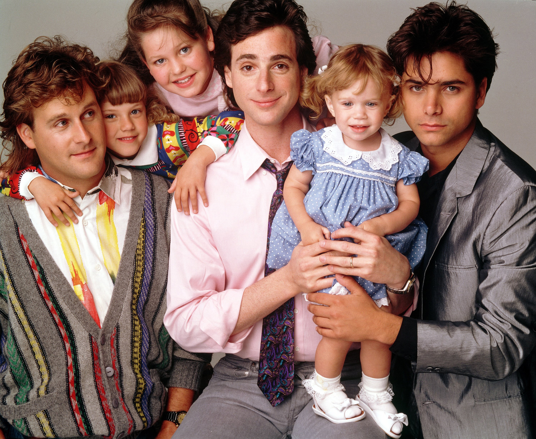 Still of Ashley Olsen, John Stamos, Dave Coulier, Bob Saget, Jodie Sweetin, Michelle John and Danny Ashley in Full House (1987)