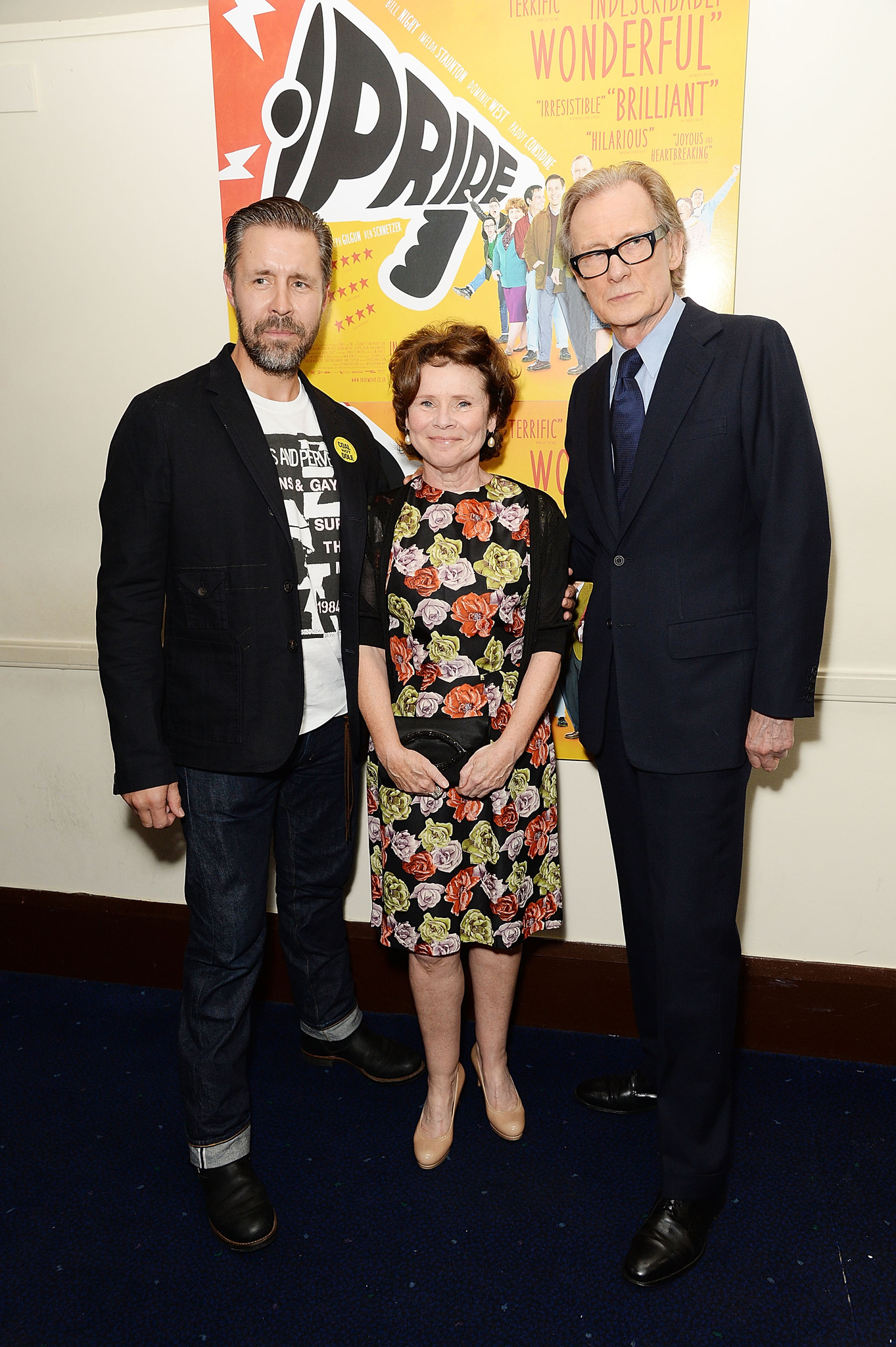 Imelda Staunton, Paddy Considine and Bill Nighy at event of Pride (2014)