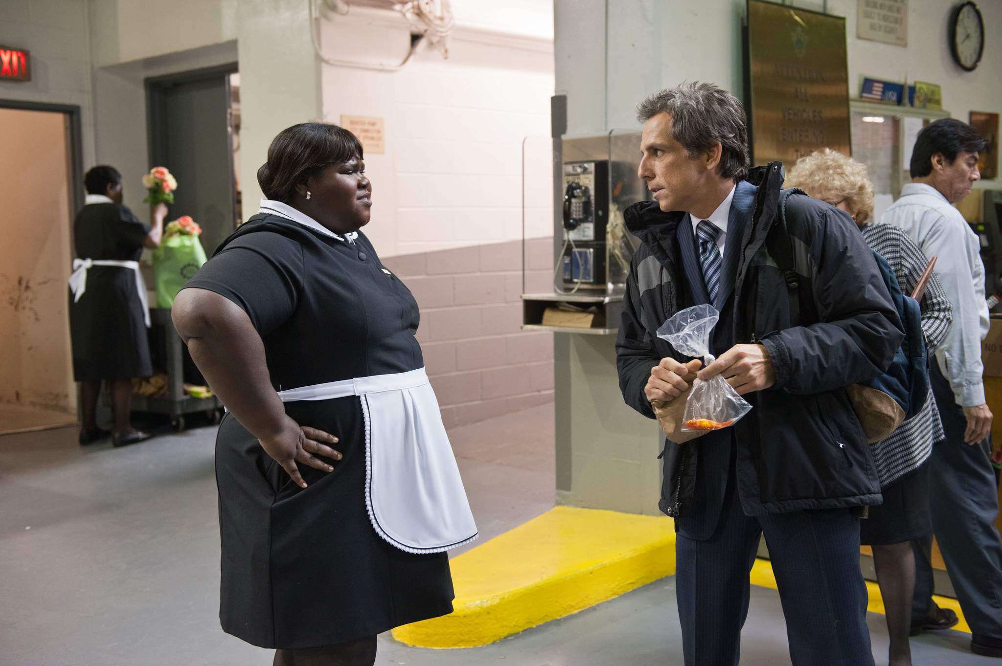 Still of Ben Stiller and Gabourey Sidibe in Dangoraizio apiplesimas (2011)