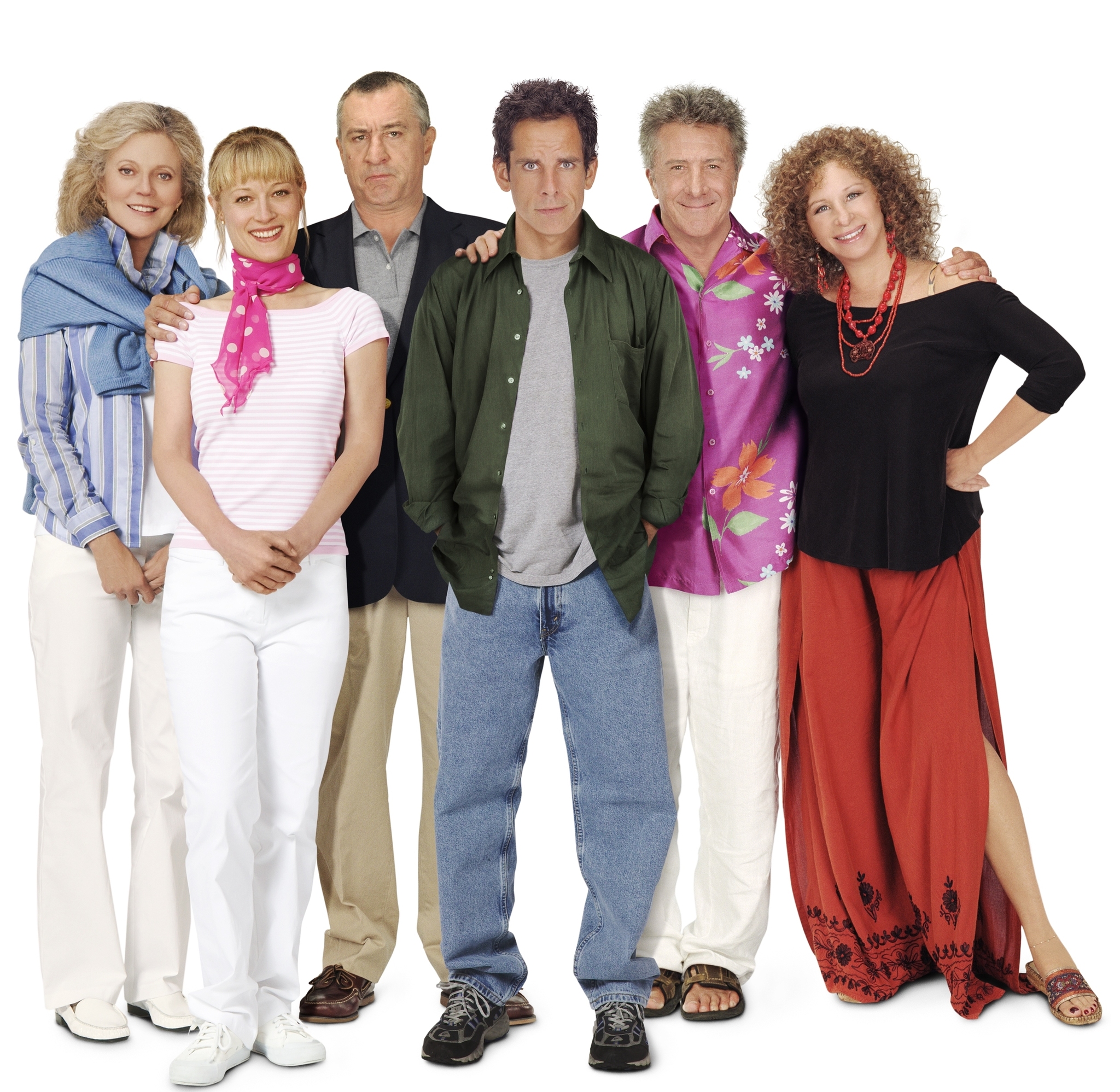 Still of Robert De Niro, Dustin Hoffman, Barbra Streisand, Blythe Danner, Teri Polo and Ben Stiller in Meet the Fockers (2004)