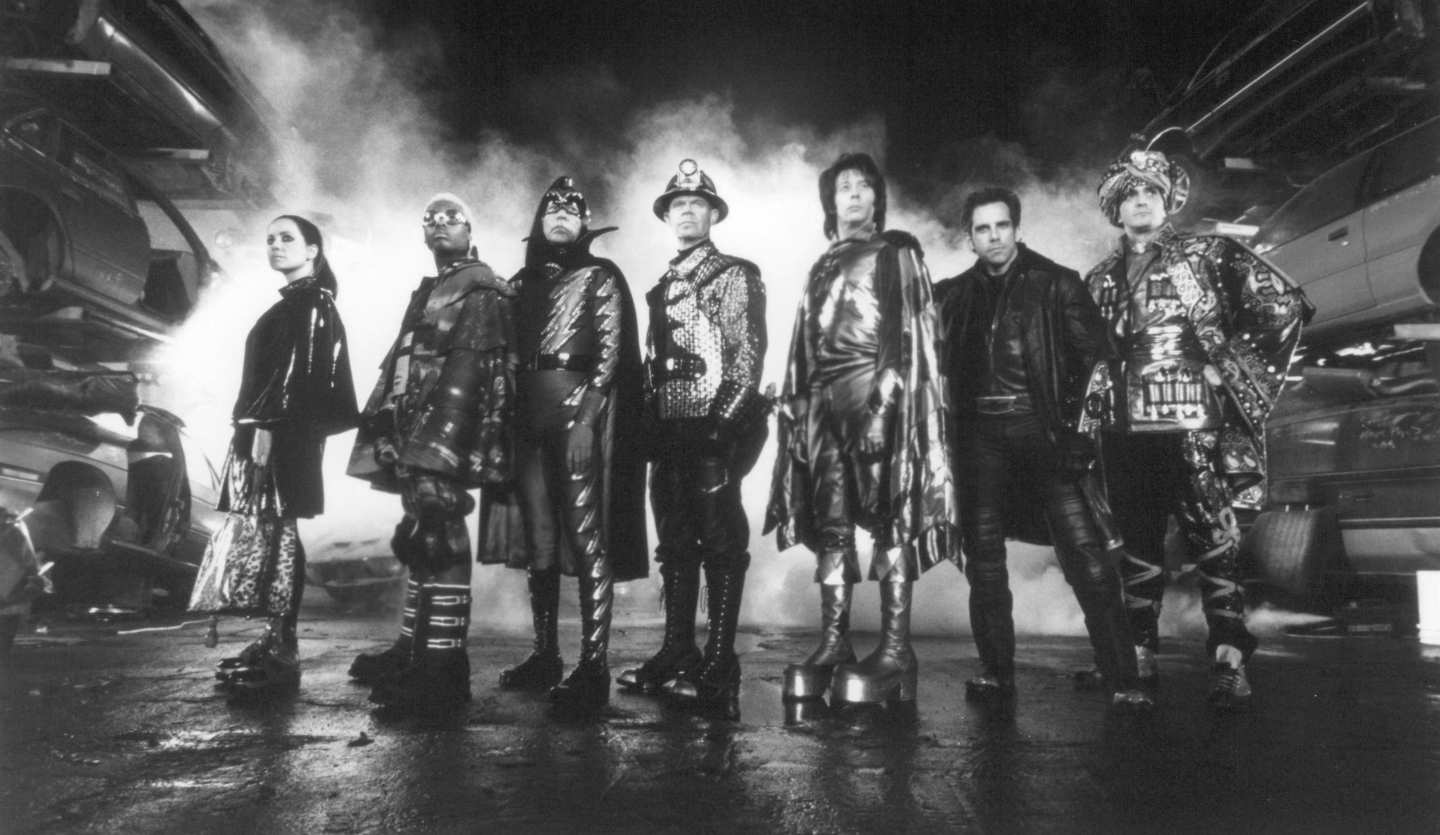 Still of Hank Azaria, Janeane Garofalo, William H. Macy, Paul Reubens, Ben Stiller, Kel Mitchell and Wes Studi in Mystery Men (1999)