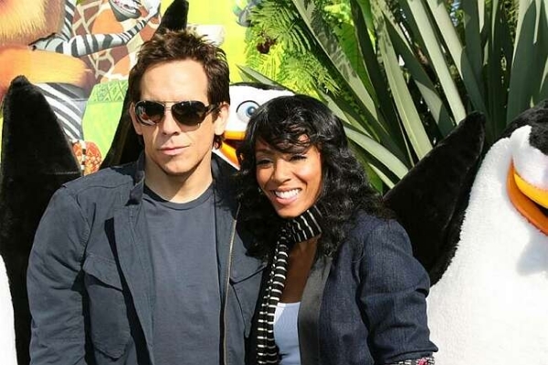 Jada Pinkett Smith and Ben Stiller at event of Madagaskaras 2 (2008)