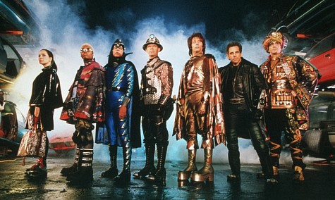 Hank Azaria, Janeane Garofalo, William H. Macy, Paul Reubens, Ben Stiller, Kel Mitchell and Wes Studi in Mystery Men (1999)