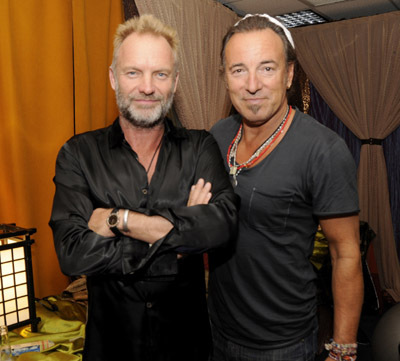 Sting and Bruce Springsteen