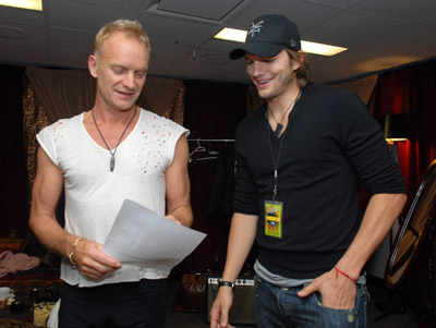 Sting and Ashton Kutcher