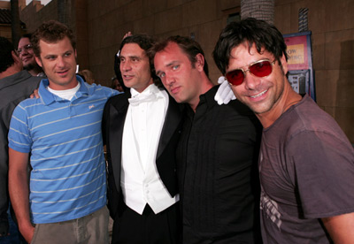 John Stamos, Matt Stone, Trey Parker and Paul Provenza at event of The Aristocrats (2005)