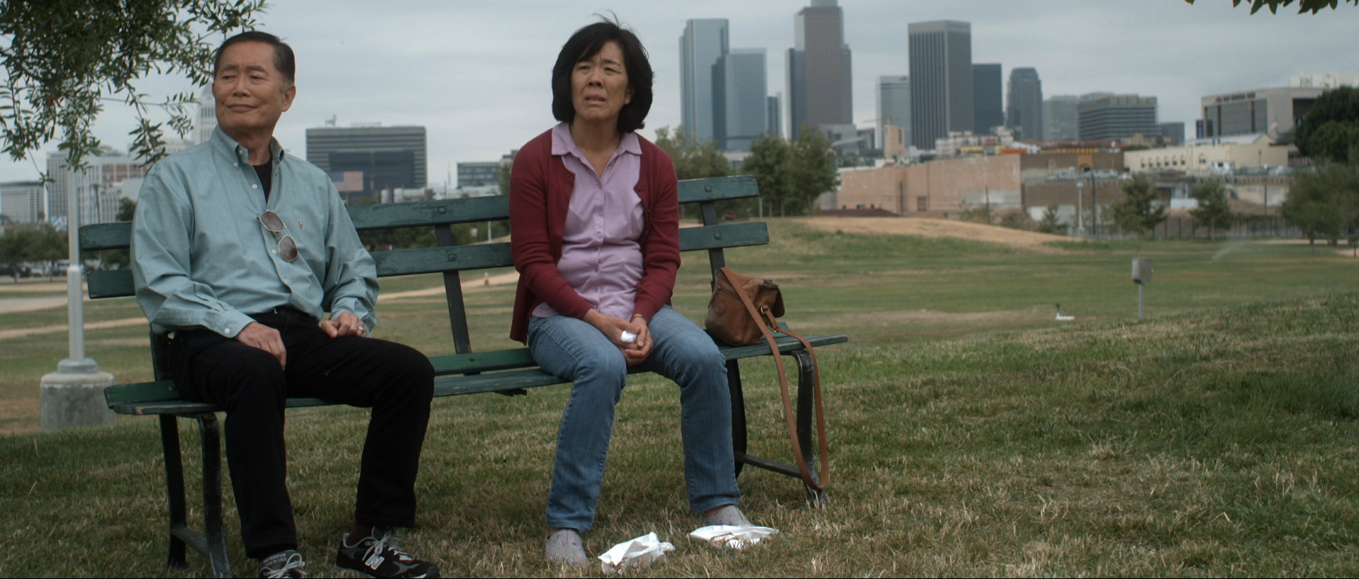 Still of Sharon Omi and George Takei in Eat With Me (2014)