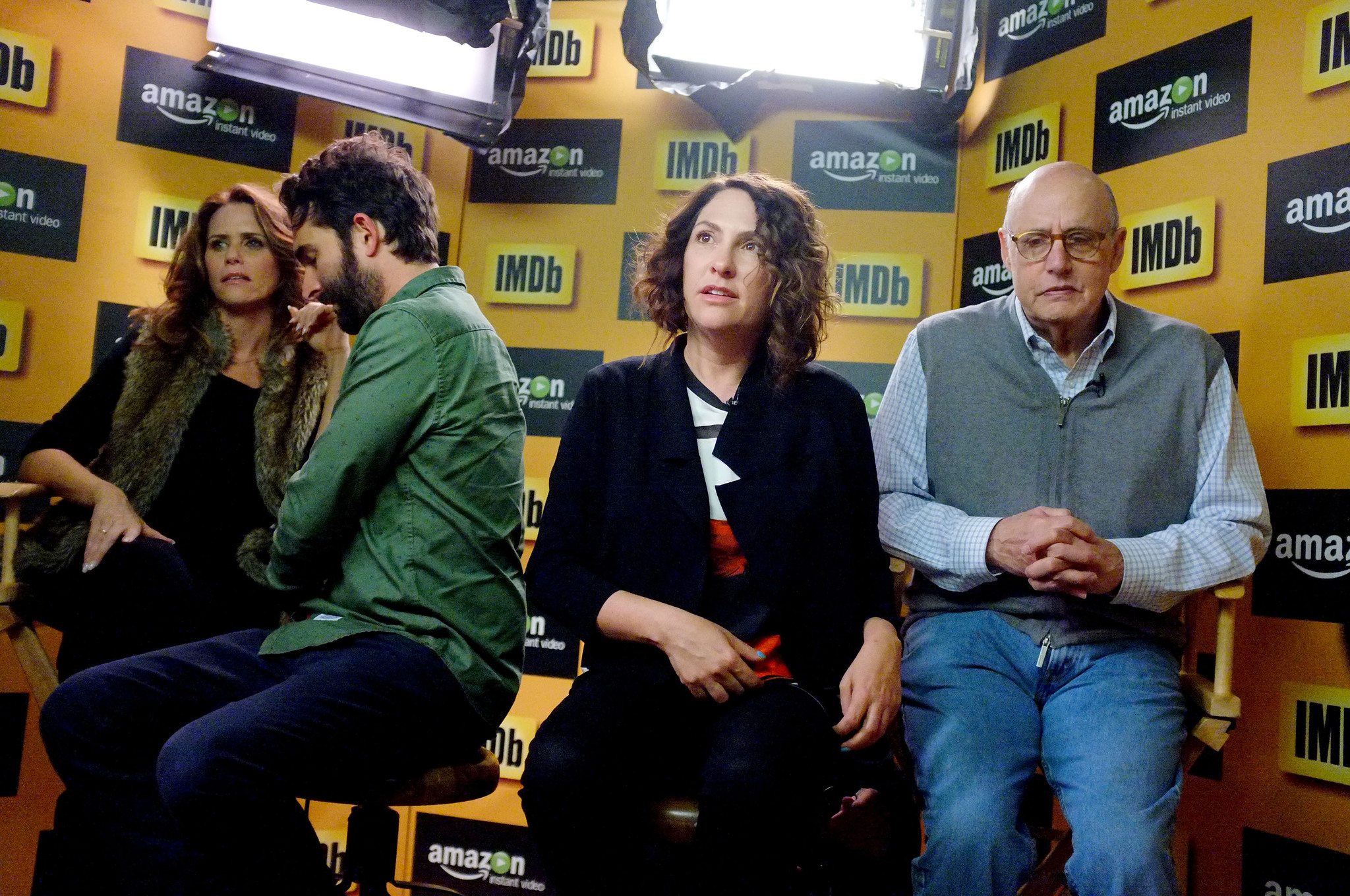 Jeffrey Tambor, Jay Duplass, Amy Landecker and Jill Soloway at event of IMDb & AIV Studio at Sundance (2015)