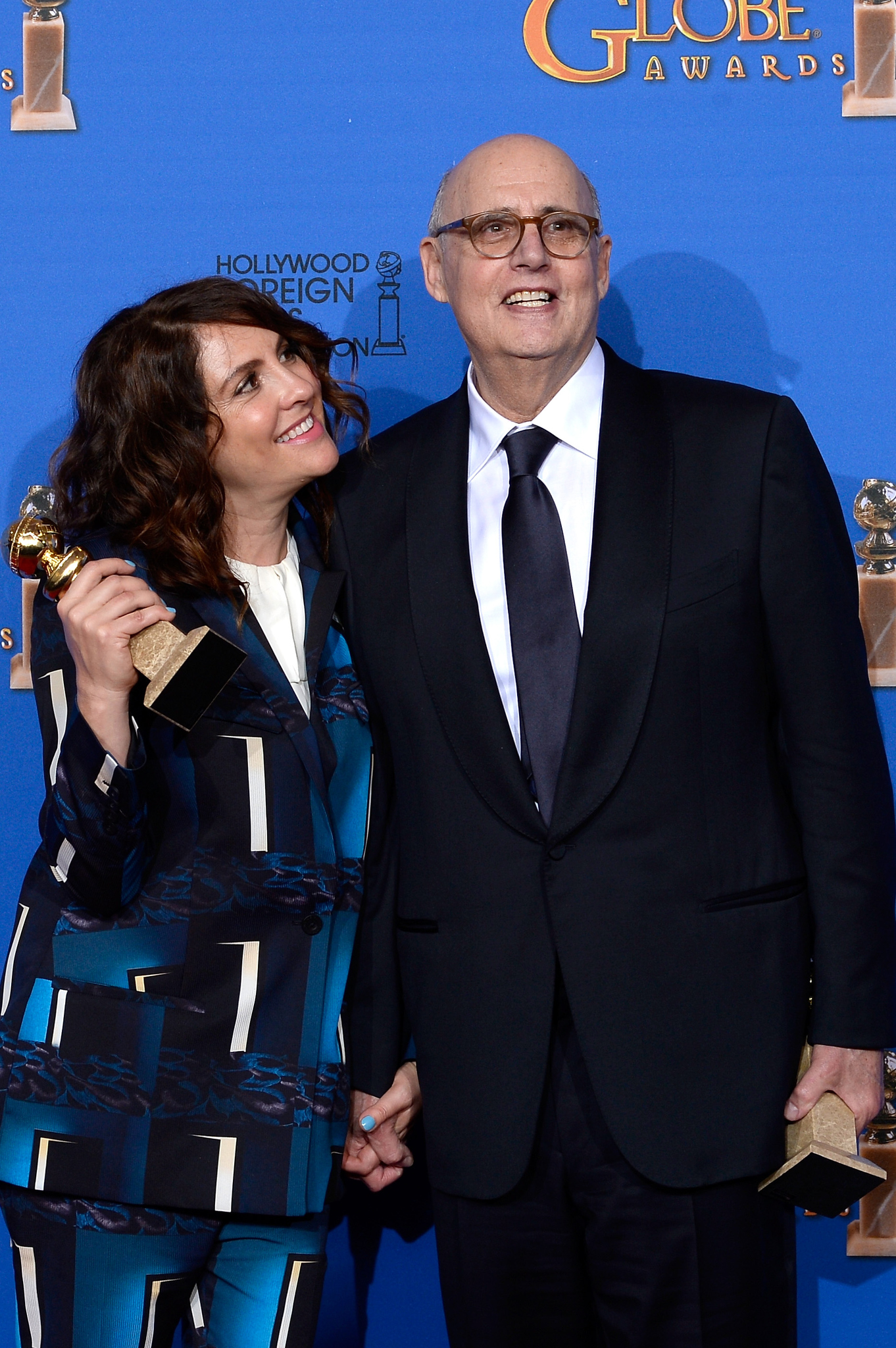 Jeffrey Tambor and Jill Soloway at event of 72nd Golden Globe Awards (2015)