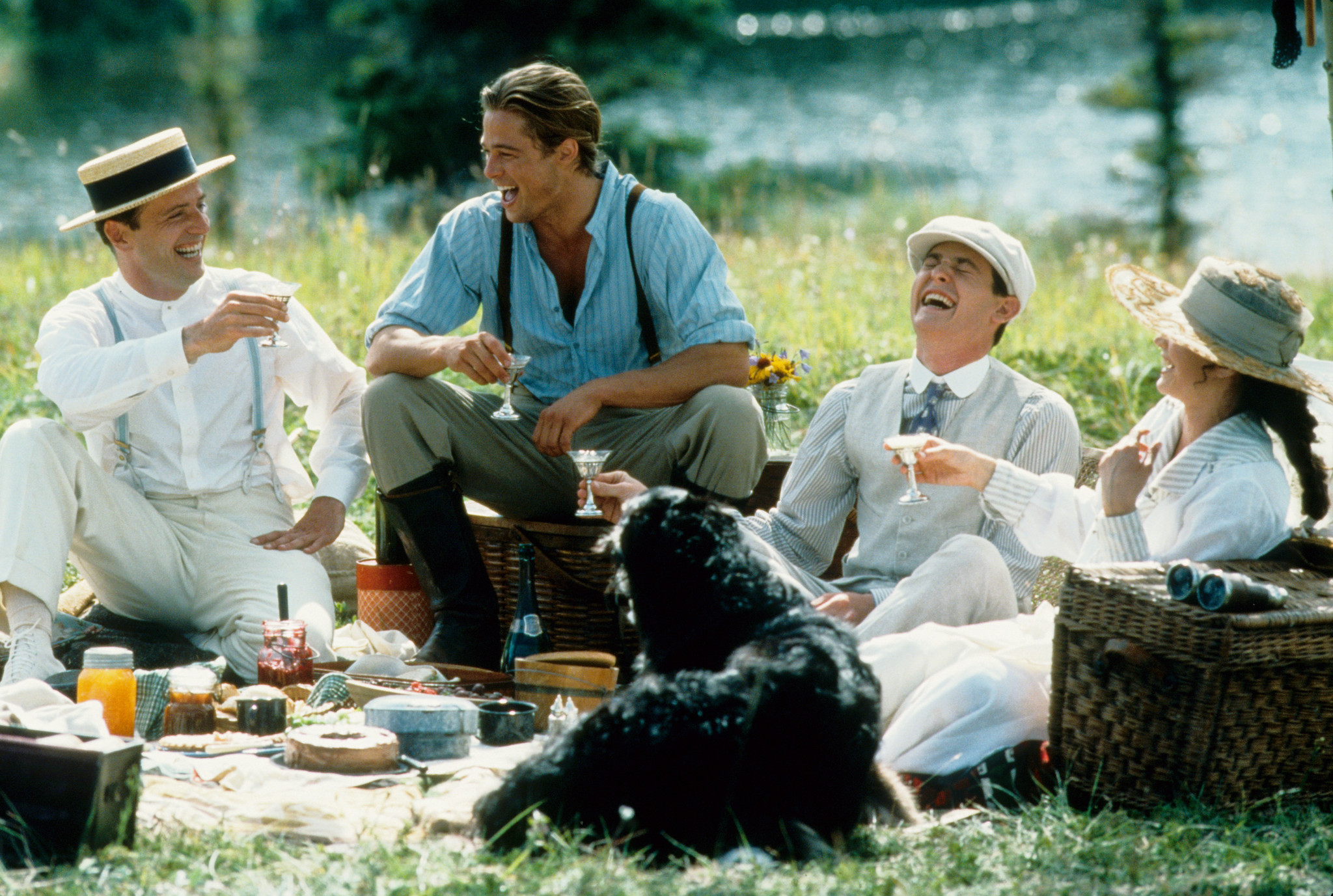 Still of Brad Pitt, Julia Ormond, Aidan Quinn and Henry Thomas in Legends of the Fall (1994)