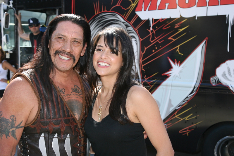 Danny Trejo and Michelle Rodriguez at event of Machete (2010)