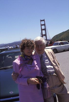 Peter Ustinov and Helene du Lau d Allemans' in San Francisco