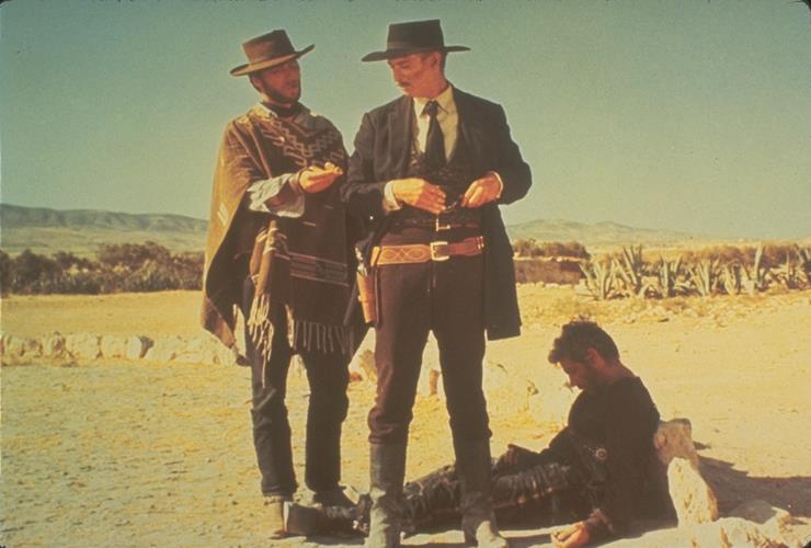 Still of Clint Eastwood, Lee Van Cleef and Gian Maria Volonté in Keliais doleriais daugiau (1965)