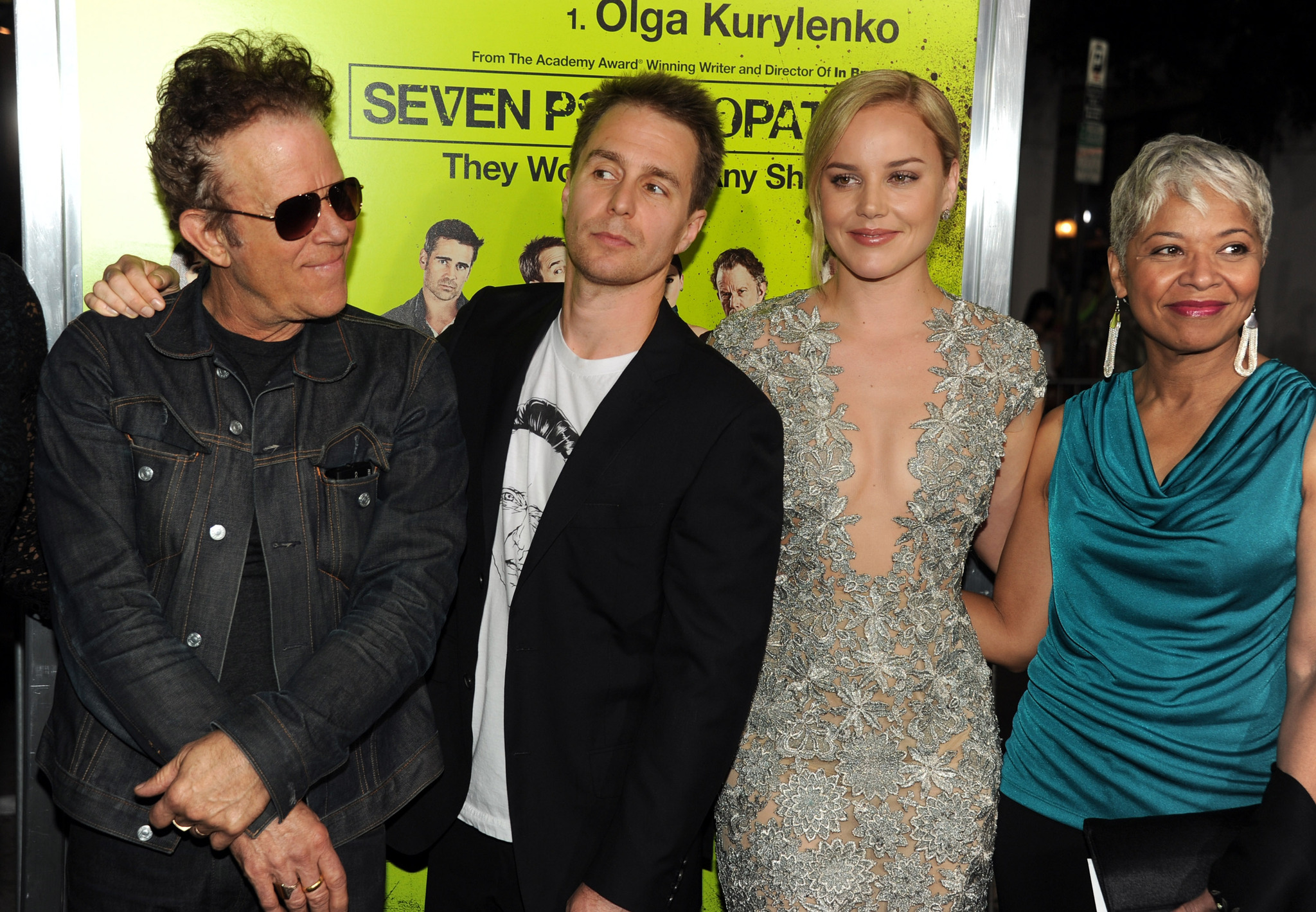 Tom Waits, Sam Rockwell, Linda Bright Clay and Abbie Cornish at event of Septyni psichopatai (2012)