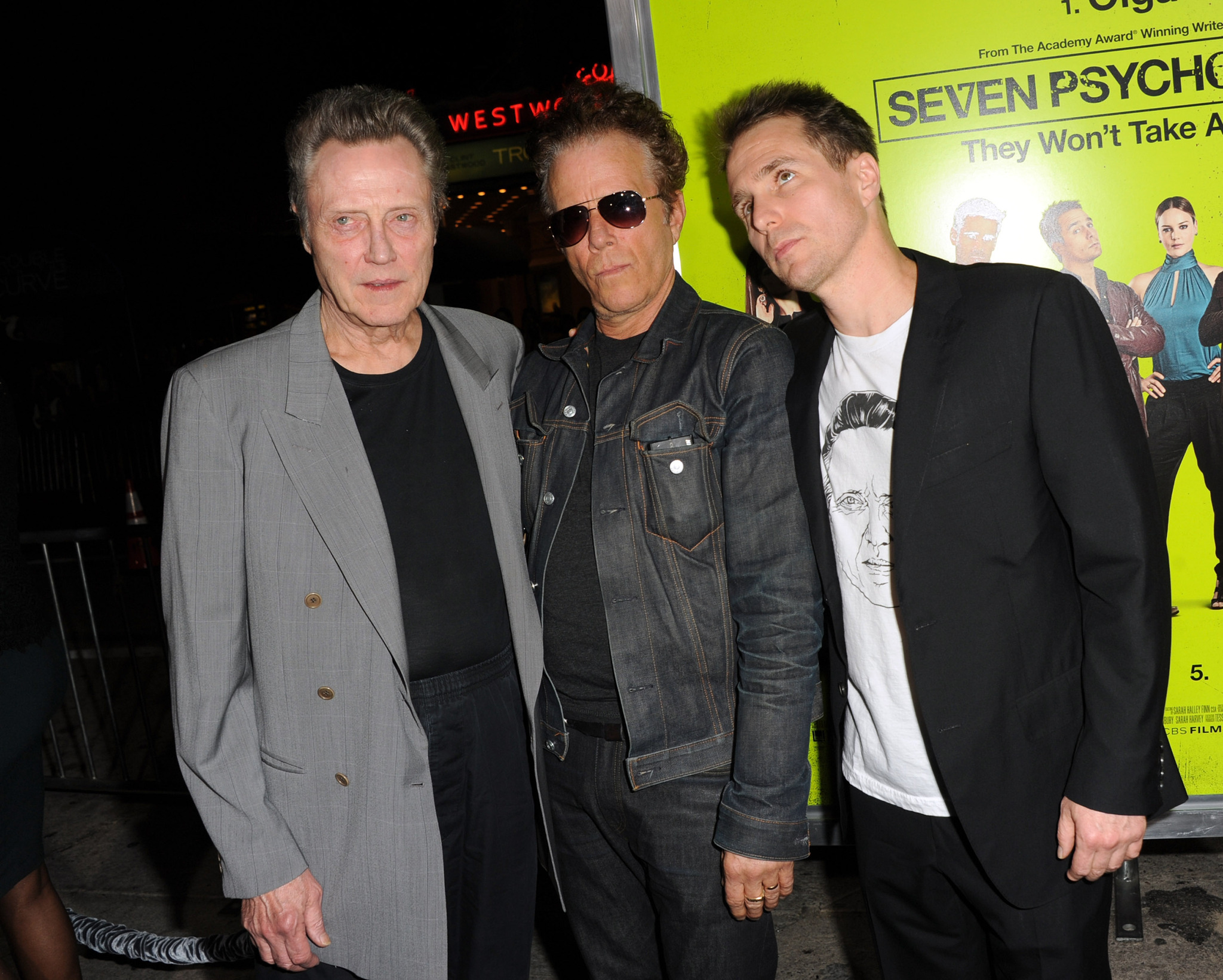 Christopher Walken, Tom Waits and Sam Rockwell at event of Septyni psichopatai (2012)