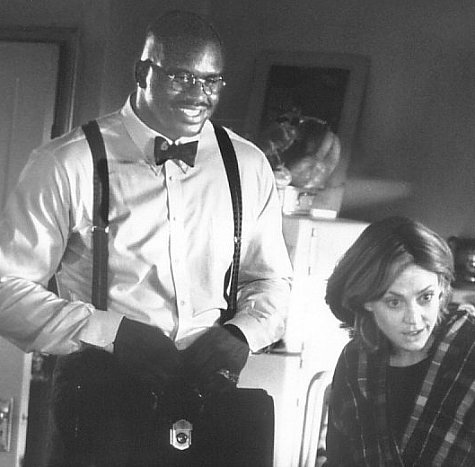 Still of Ally Walker and Shaquille O'Neal in Kazaam (1996)