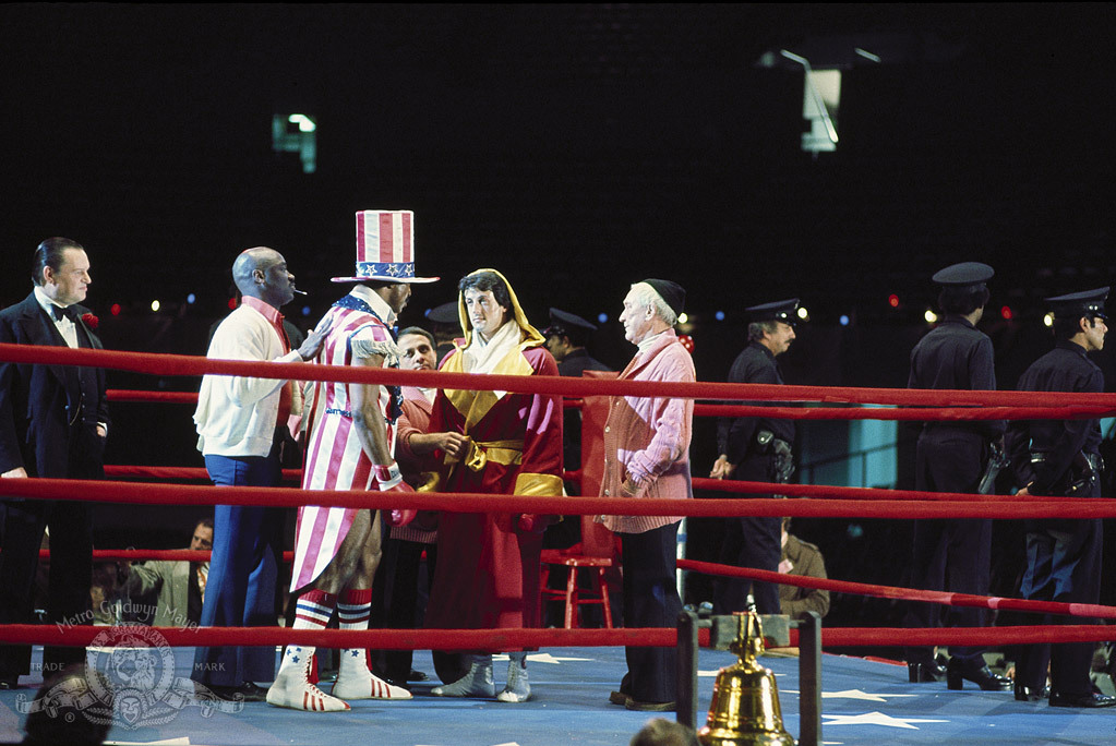 Still of Sylvester Stallone, Carl Weathers and Burgess Meredith in Rocky (1976)