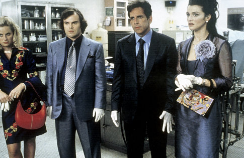 (left to right) Amy Poehler, Jack Black, Ben Stiller, Rachel Weisz
