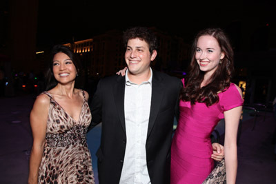 Ming-Na Wen, Elyse Levesque and David Blue at event of SGU Stargate Universe (2009)