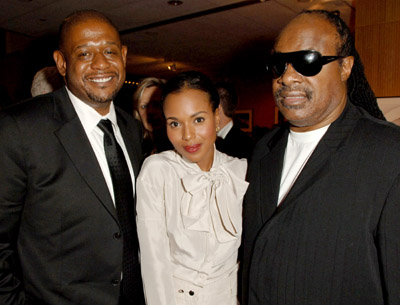 Forest Whitaker, Stevie Wonder and Kerry Washington at event of The Last King of Scotland (2006)