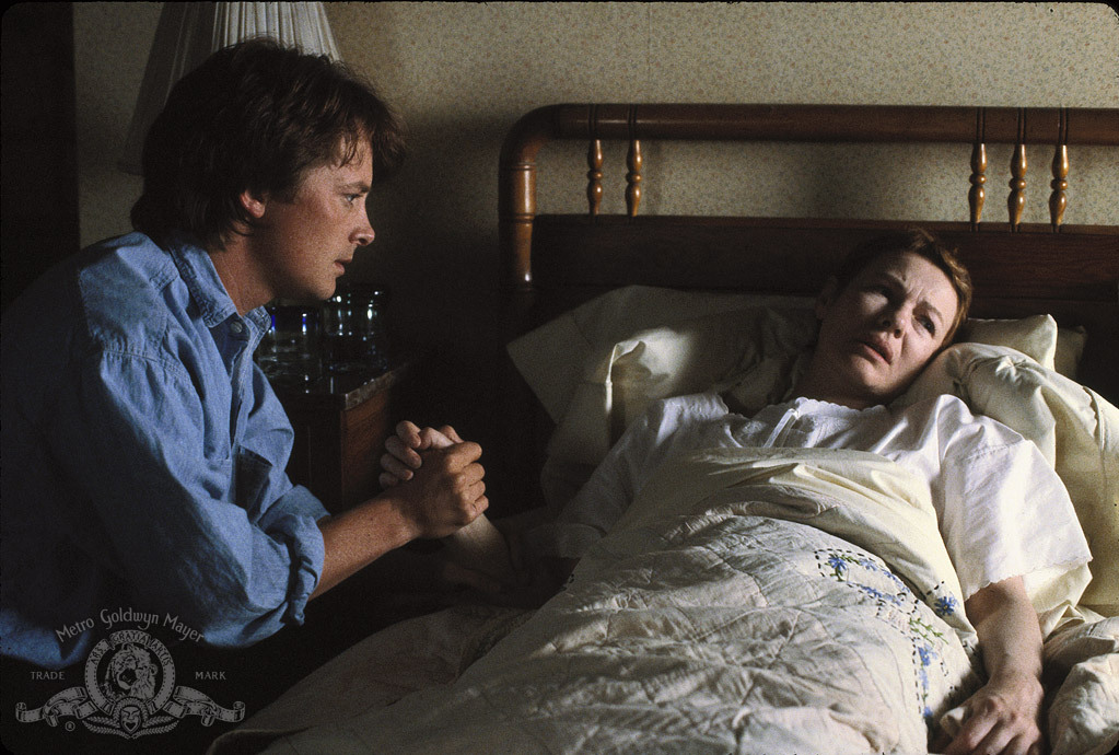 Still of Michael J. Fox and Dianne Wiest in Bright Lights, Big City (1988)