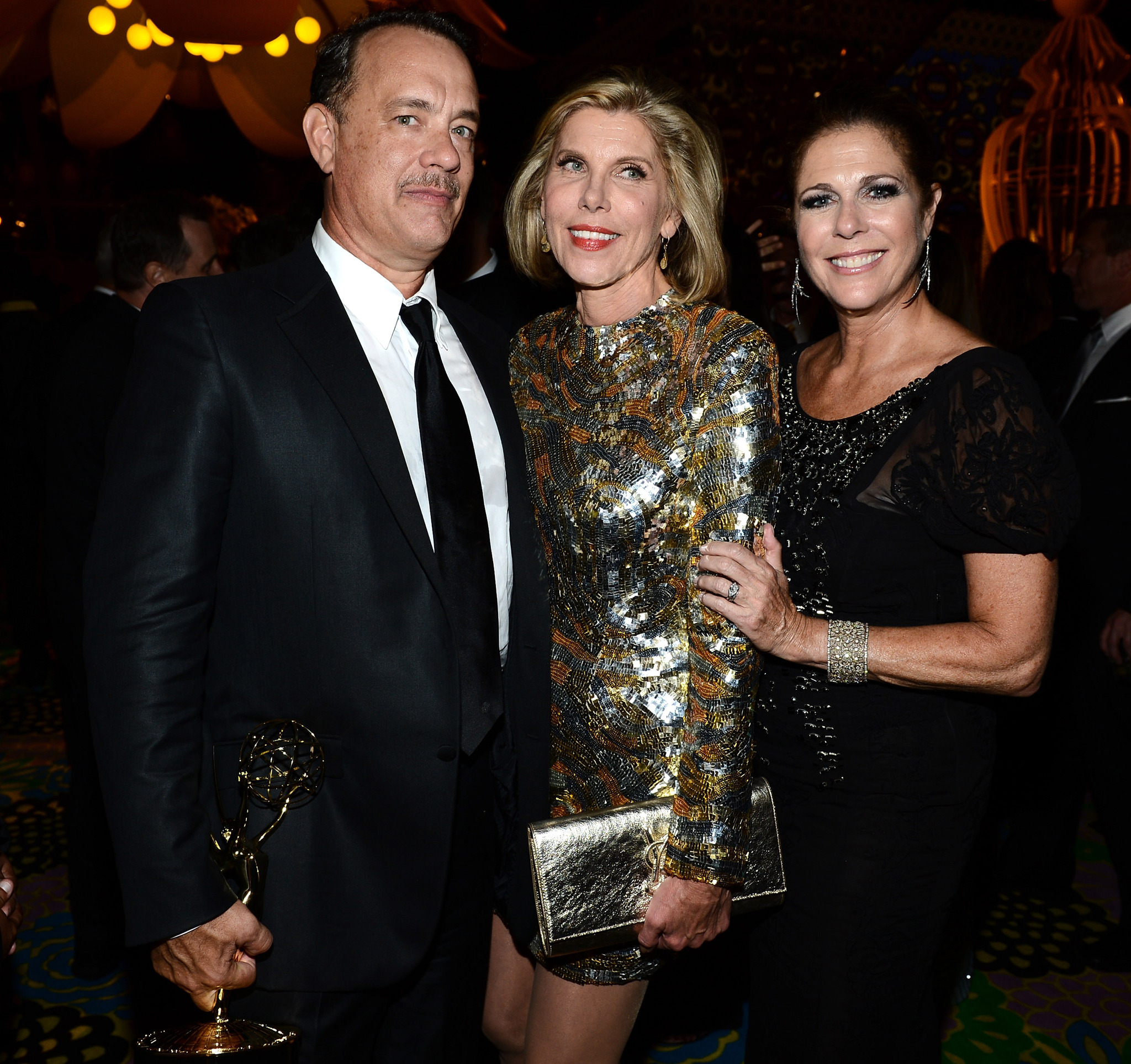 Tom Hanks, Rita Wilson and Christine Baranski at event of The 64th Primetime Emmy Awards (2012)
